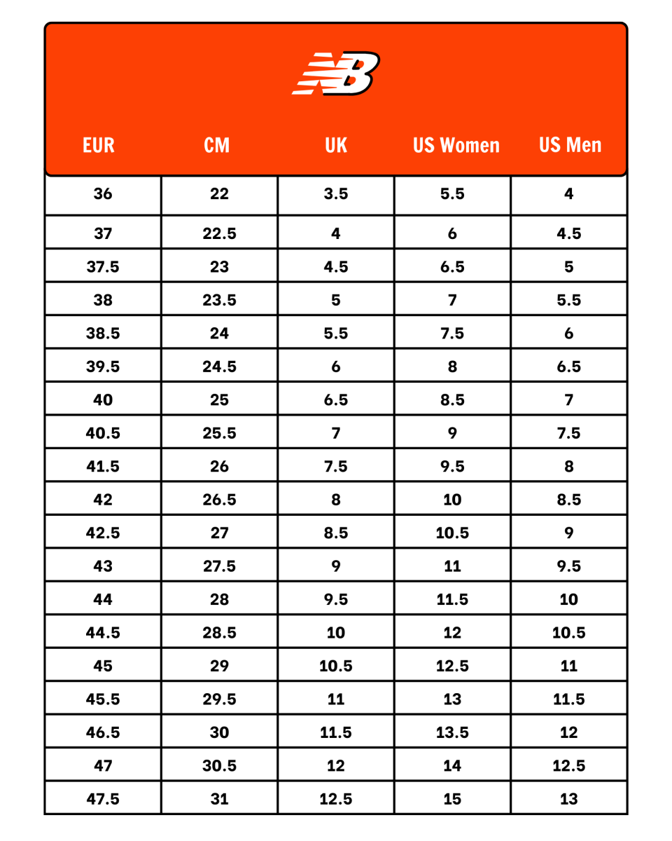 size  chart nb